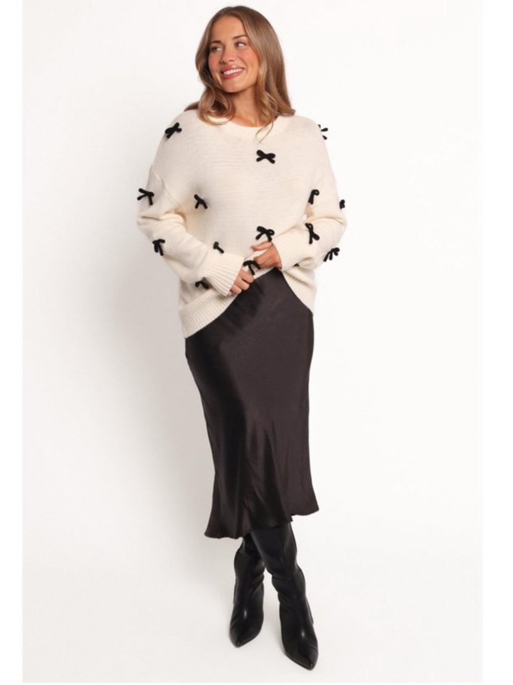Petal & Pup Voss Bow Knit Sweater New!